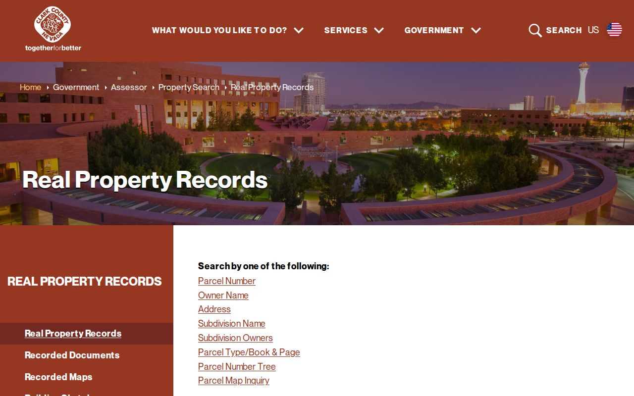 Paradise people search through Clark County Assessor property records