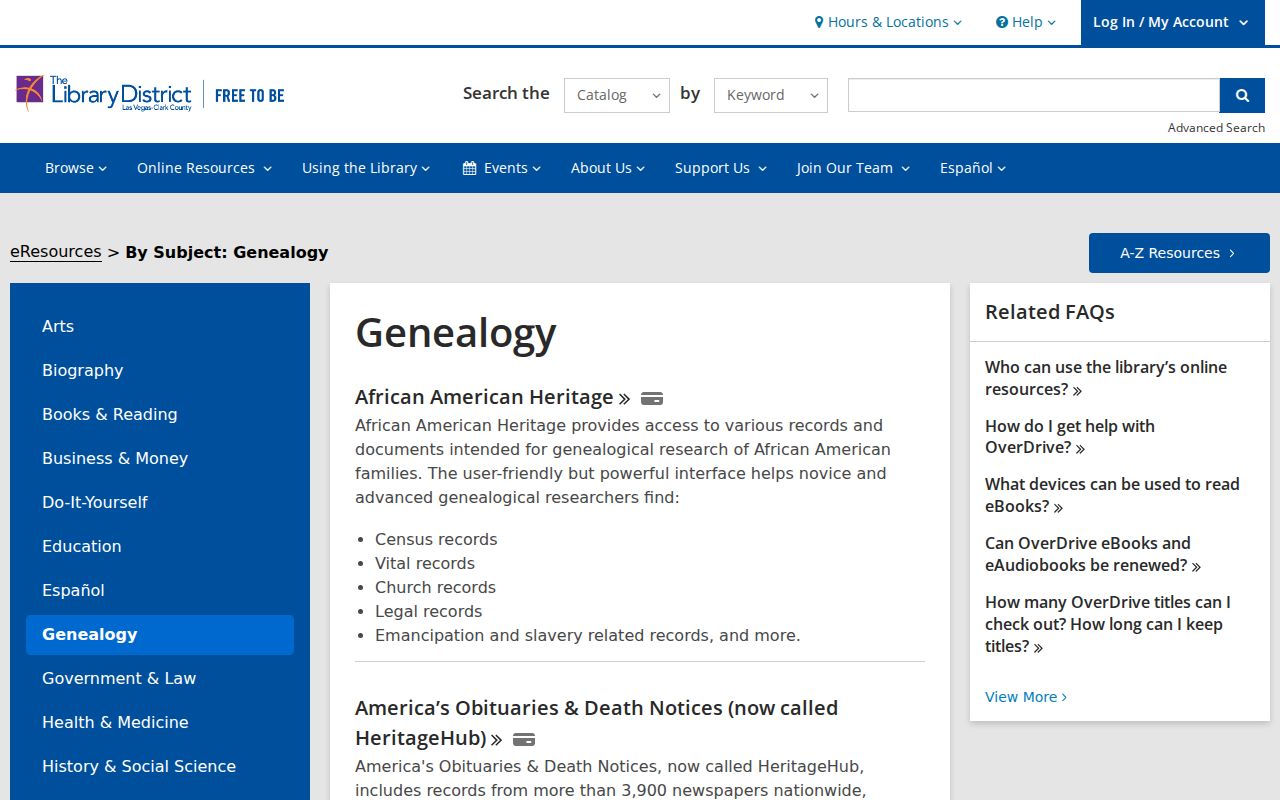Library genealogy resources in Paradise people directories